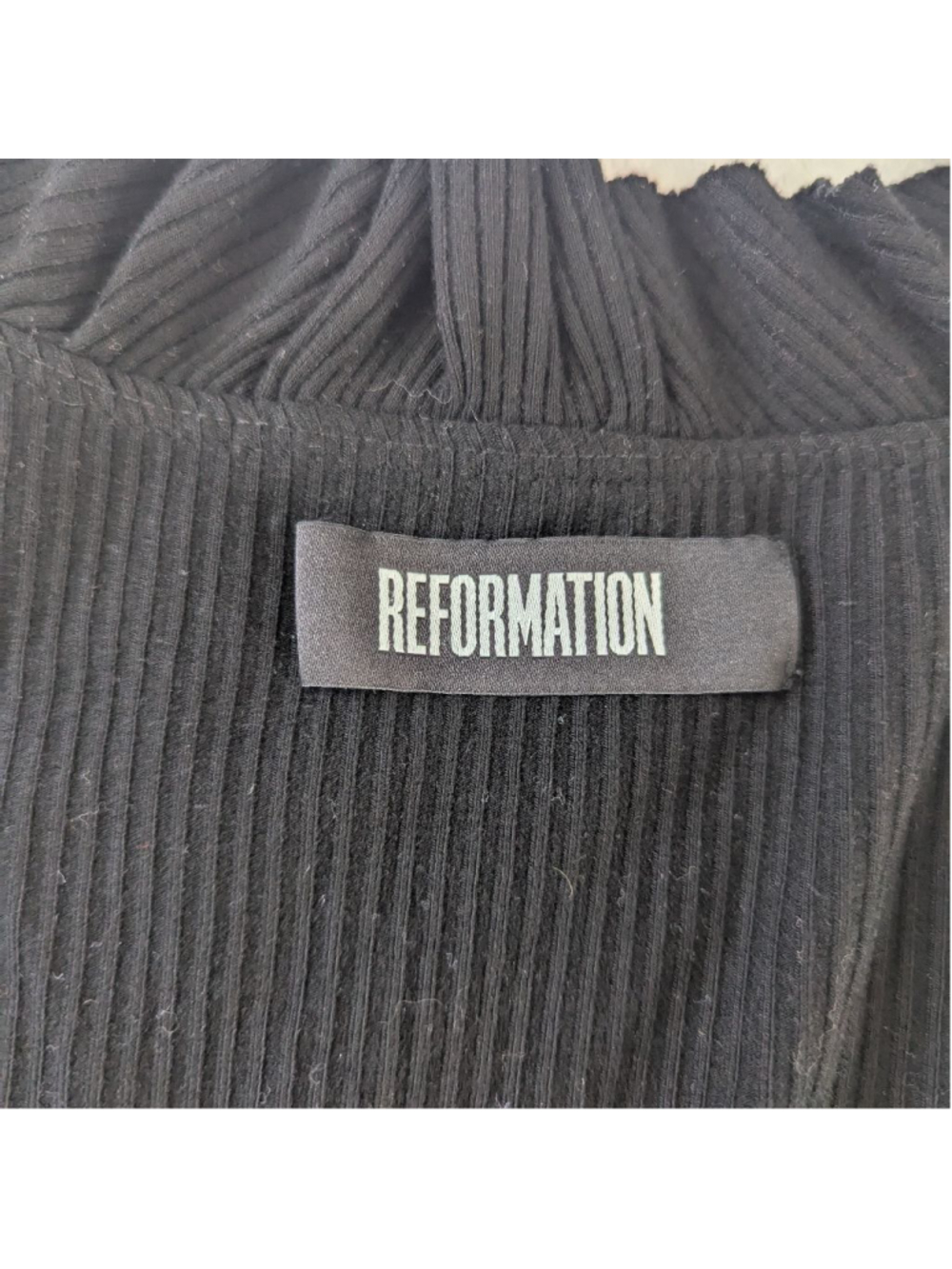 Reformation Black Ruffle Tank Top - XS - Picture 4 of 9